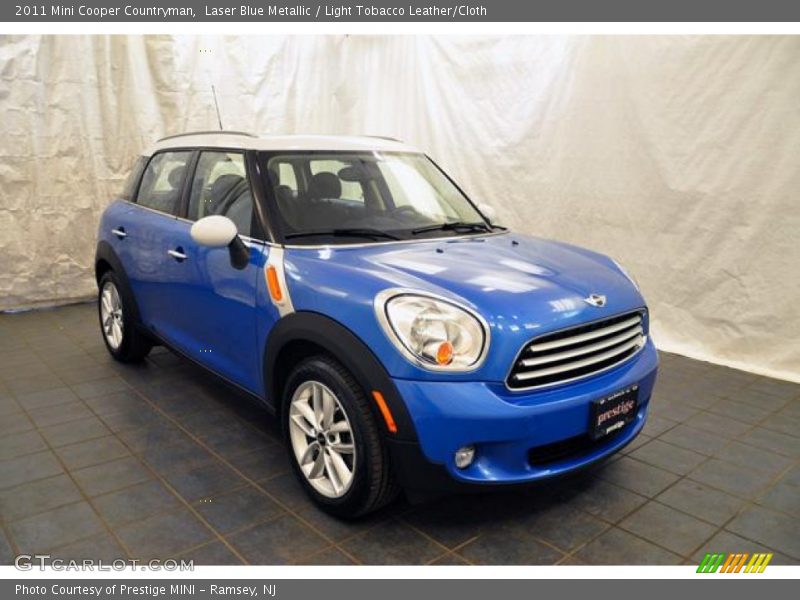 Laser Blue Metallic / Light Tobacco Leather/Cloth 2011 Mini Cooper Countryman