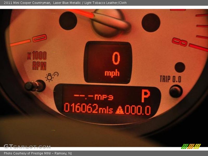 Laser Blue Metallic / Light Tobacco Leather/Cloth 2011 Mini Cooper Countryman