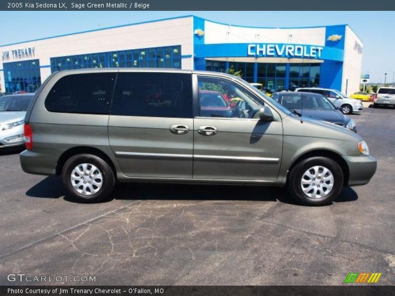 Sage Green Metallic / Beige 2005 Kia Sedona LX