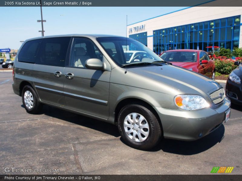 Sage Green Metallic / Beige 2005 Kia Sedona LX