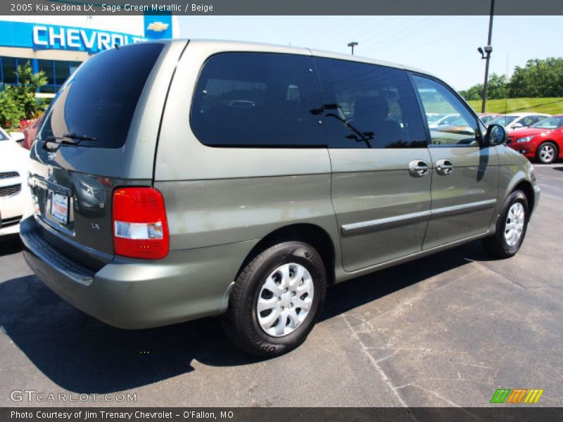 Sage Green Metallic / Beige 2005 Kia Sedona LX