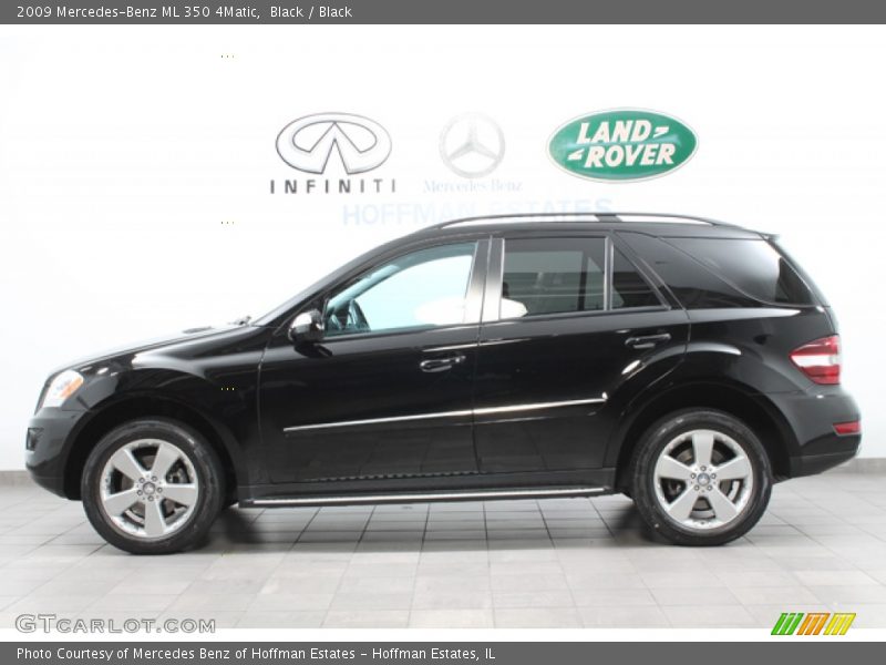 Black / Black 2009 Mercedes-Benz ML 350 4Matic