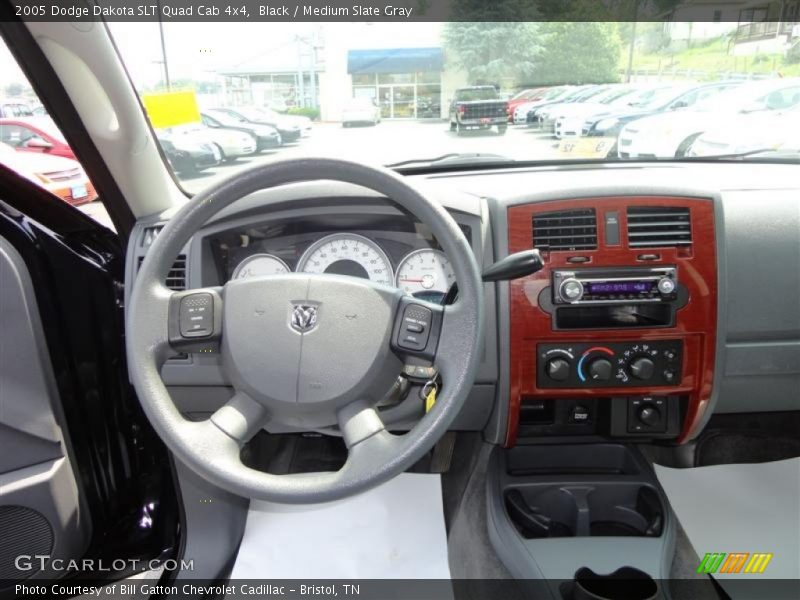 Black / Medium Slate Gray 2005 Dodge Dakota SLT Quad Cab 4x4