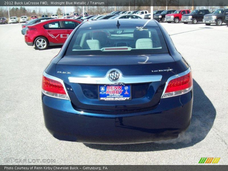 Midnight Blue Metallic / Titanium 2012 Buick LaCrosse FWD
