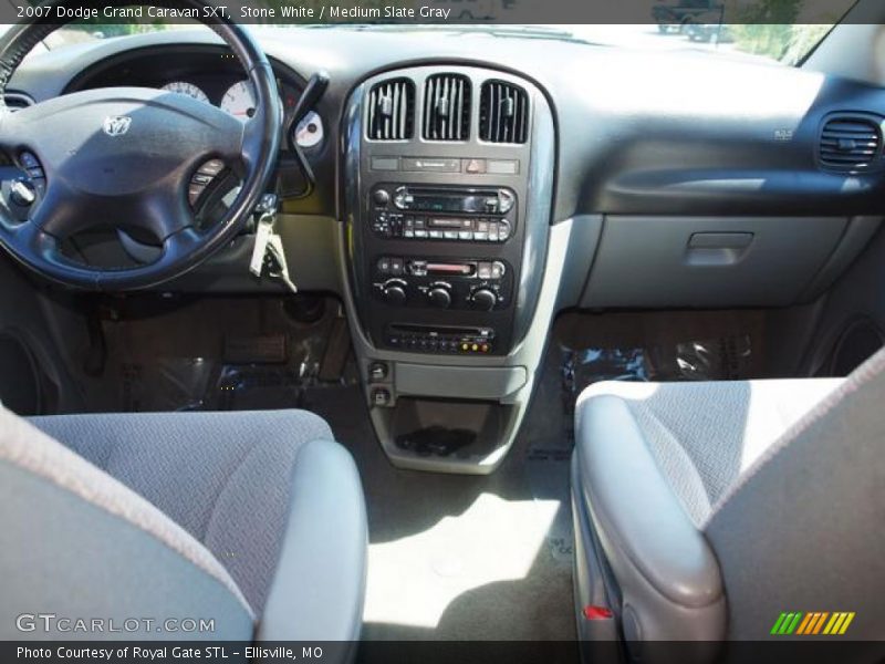 Stone White / Medium Slate Gray 2007 Dodge Grand Caravan SXT