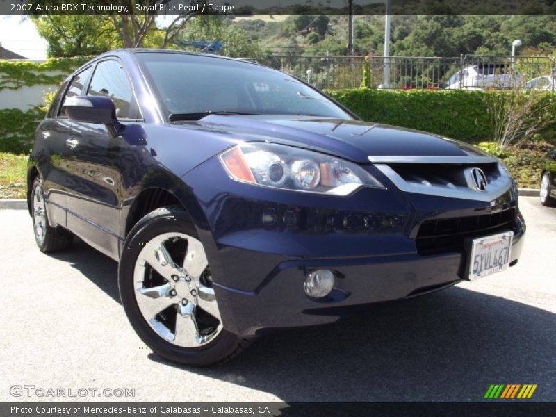 Royal Blue Pearl / Taupe 2007 Acura RDX Technology