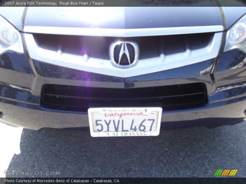 Royal Blue Pearl / Taupe 2007 Acura RDX Technology