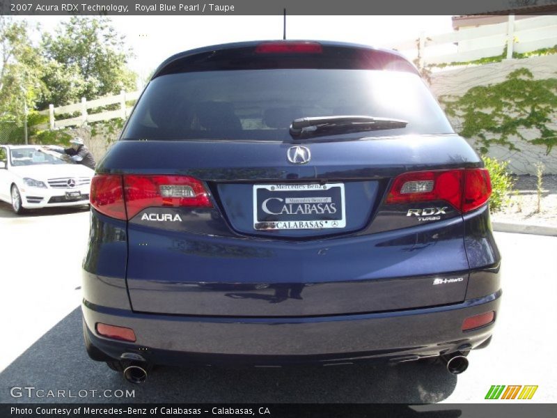 Royal Blue Pearl / Taupe 2007 Acura RDX Technology
