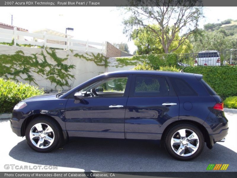 Royal Blue Pearl / Taupe 2007 Acura RDX Technology