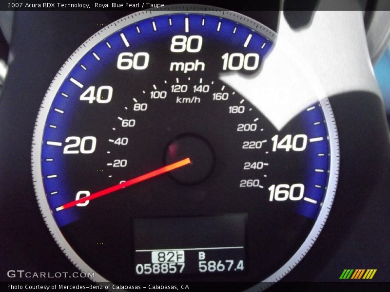 Royal Blue Pearl / Taupe 2007 Acura RDX Technology