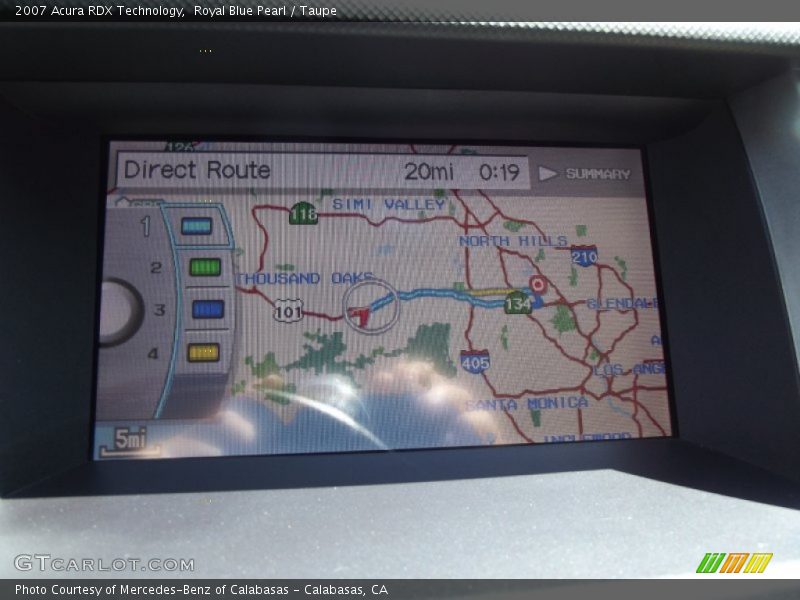 Royal Blue Pearl / Taupe 2007 Acura RDX Technology