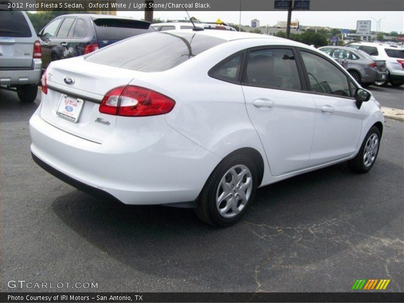 Oxford White / Light Stone/Charcoal Black 2012 Ford Fiesta S Sedan
