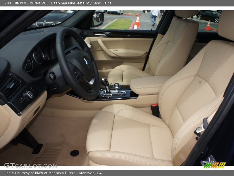 Deep Sea Blue Metallic / Sand Beige 2013 BMW X3 xDrive 28i