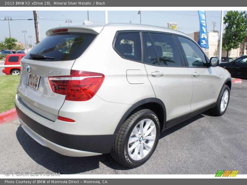 Mineral Silver Metallic / Black 2013 BMW X3 xDrive 28i