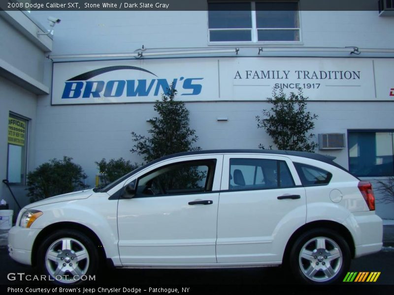 Stone White / Dark Slate Gray 2008 Dodge Caliber SXT