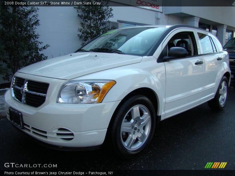 Stone White / Dark Slate Gray 2008 Dodge Caliber SXT