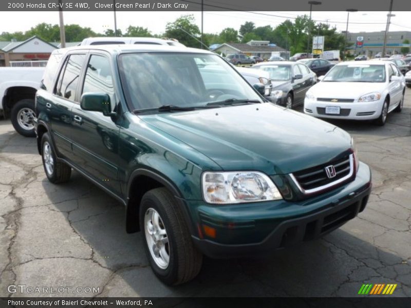 Clover Green Pearl / Dark Gray 2000 Honda CR-V SE 4WD