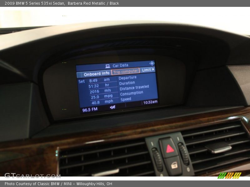 Barbera Red Metallic / Black 2009 BMW 5 Series 535xi Sedan