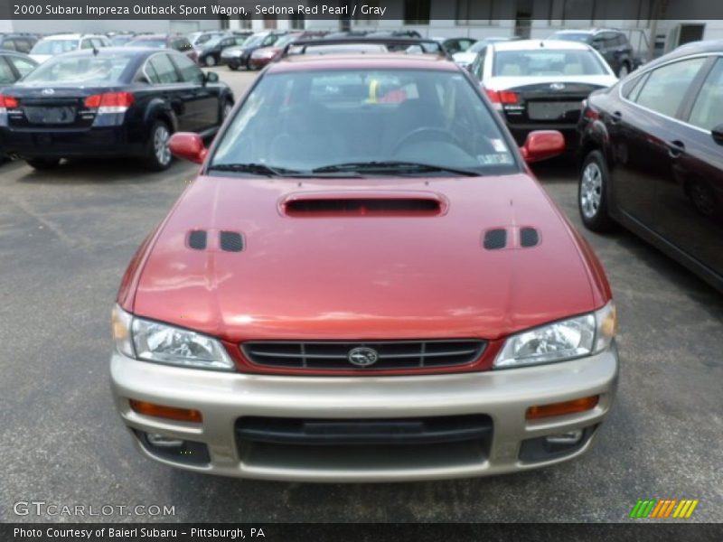 Sedona Red Pearl / Gray 2000 Subaru Impreza Outback Sport Wagon