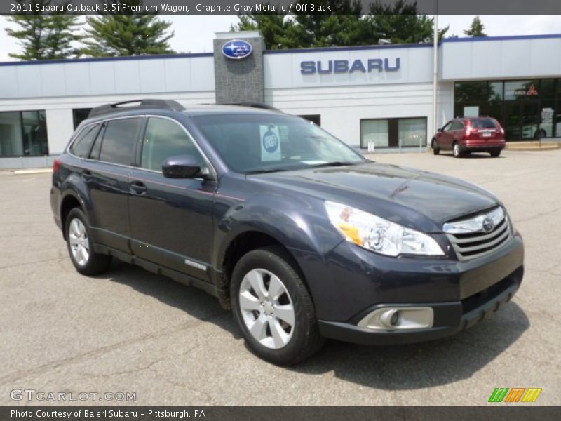 Graphite Gray Metallic / Off Black 2011 Subaru Outback 2.5i Premium Wagon
