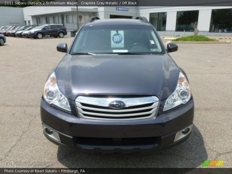 Graphite Gray Metallic / Off Black 2011 Subaru Outback 2.5i Premium Wagon