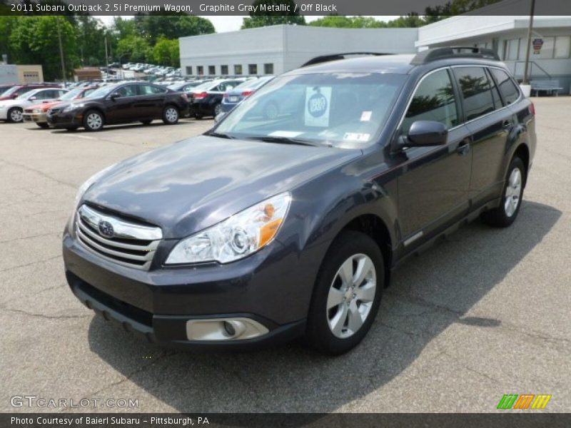 Graphite Gray Metallic / Off Black 2011 Subaru Outback 2.5i Premium Wagon
