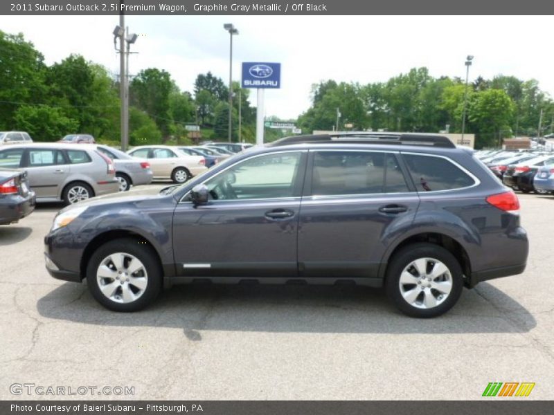 Graphite Gray Metallic / Off Black 2011 Subaru Outback 2.5i Premium Wagon