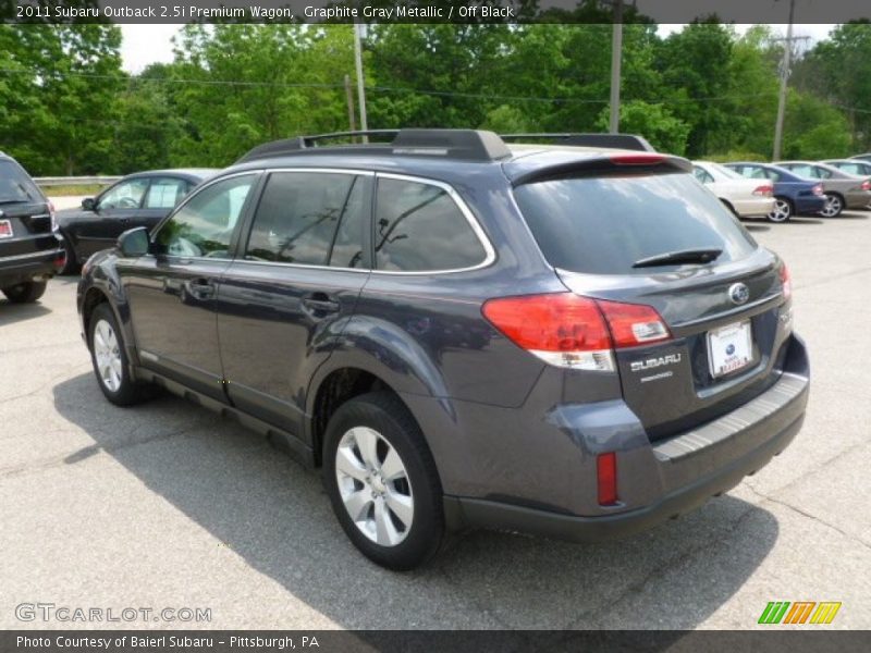 Graphite Gray Metallic / Off Black 2011 Subaru Outback 2.5i Premium Wagon