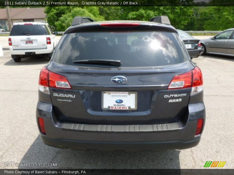 Graphite Gray Metallic / Off Black 2011 Subaru Outback 2.5i Premium Wagon