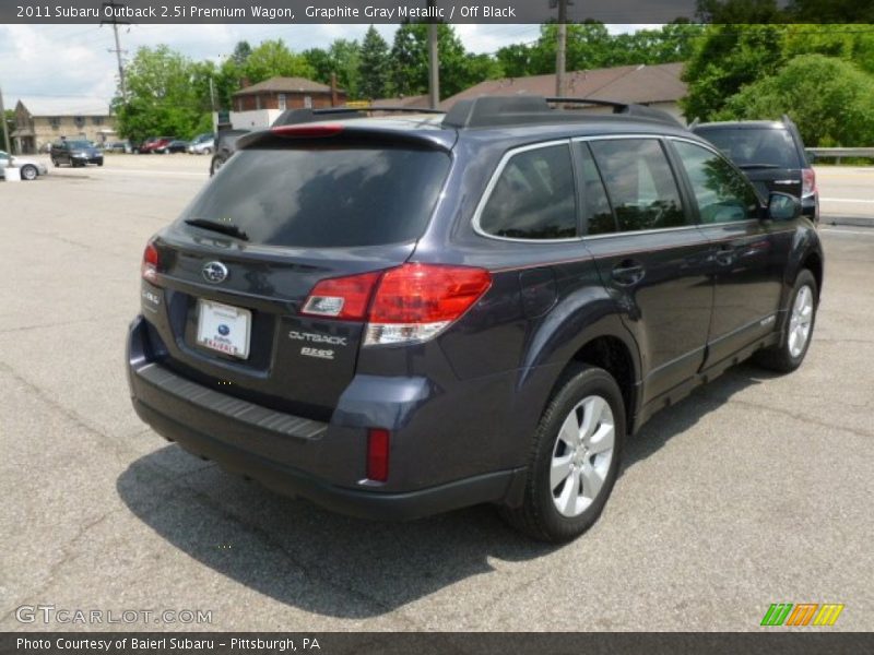 Graphite Gray Metallic / Off Black 2011 Subaru Outback 2.5i Premium Wagon