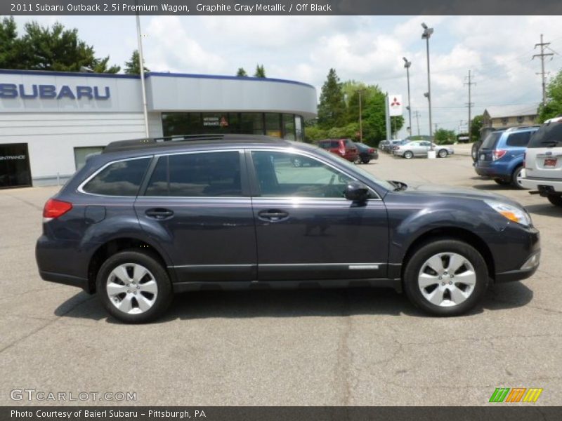 Graphite Gray Metallic / Off Black 2011 Subaru Outback 2.5i Premium Wagon