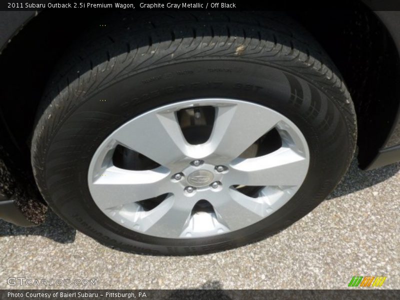 Graphite Gray Metallic / Off Black 2011 Subaru Outback 2.5i Premium Wagon