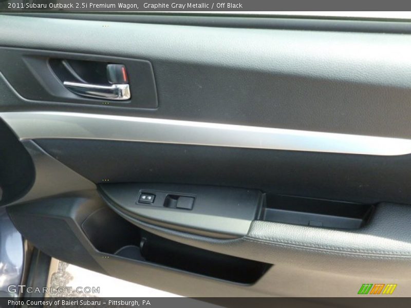 Graphite Gray Metallic / Off Black 2011 Subaru Outback 2.5i Premium Wagon