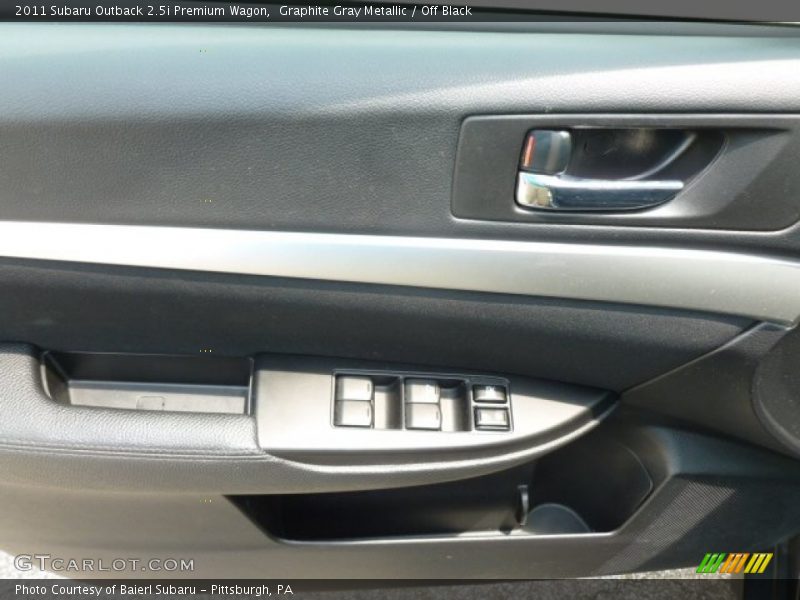 Graphite Gray Metallic / Off Black 2011 Subaru Outback 2.5i Premium Wagon