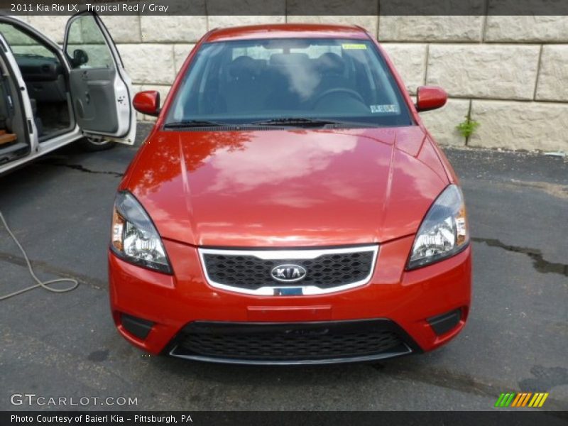 Tropical Red / Gray 2011 Kia Rio LX