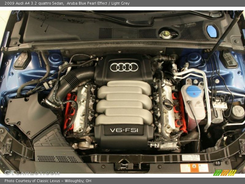 Aruba Blue Pearl Effect / Light Grey 2009 Audi A4 3.2 quattro Sedan