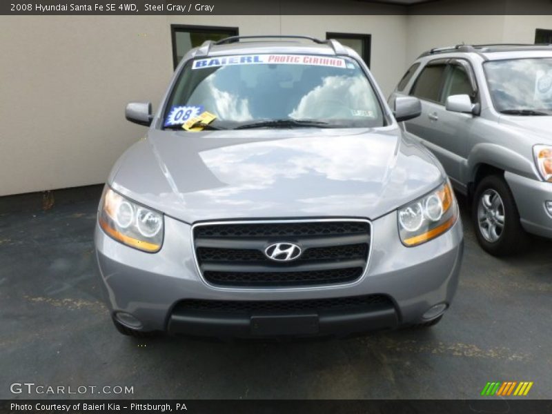 Steel Gray / Gray 2008 Hyundai Santa Fe SE 4WD