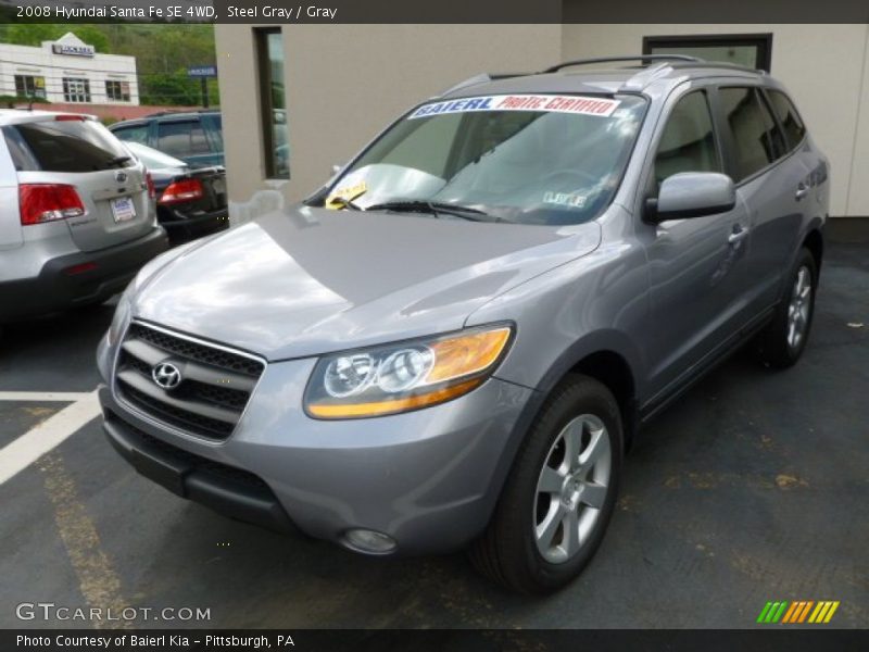 Steel Gray / Gray 2008 Hyundai Santa Fe SE 4WD