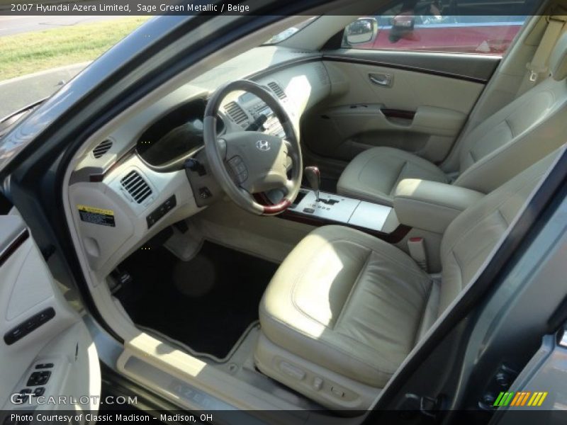 Sage Green Metallic / Beige 2007 Hyundai Azera Limited