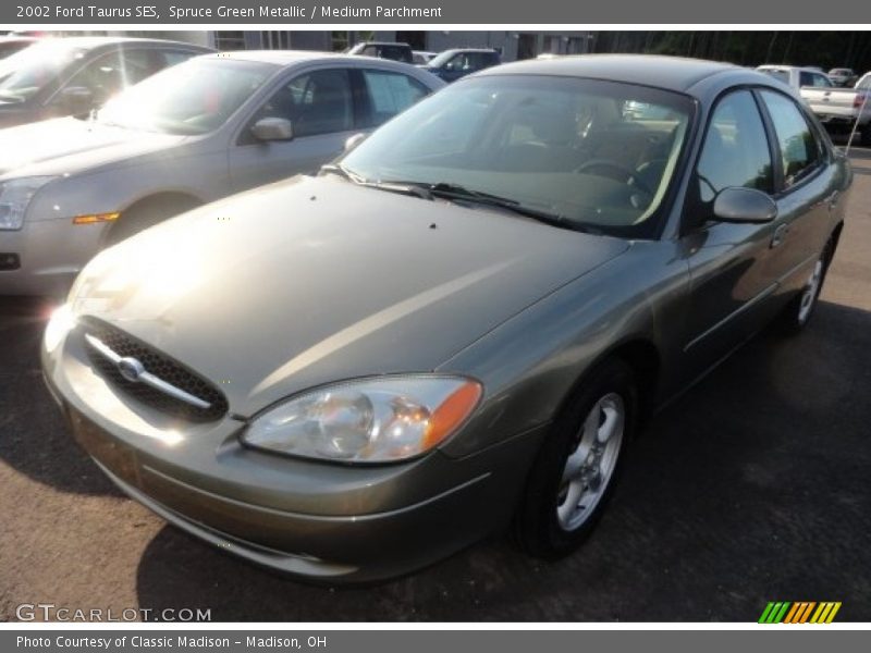 Spruce Green Metallic / Medium Parchment 2002 Ford Taurus SES