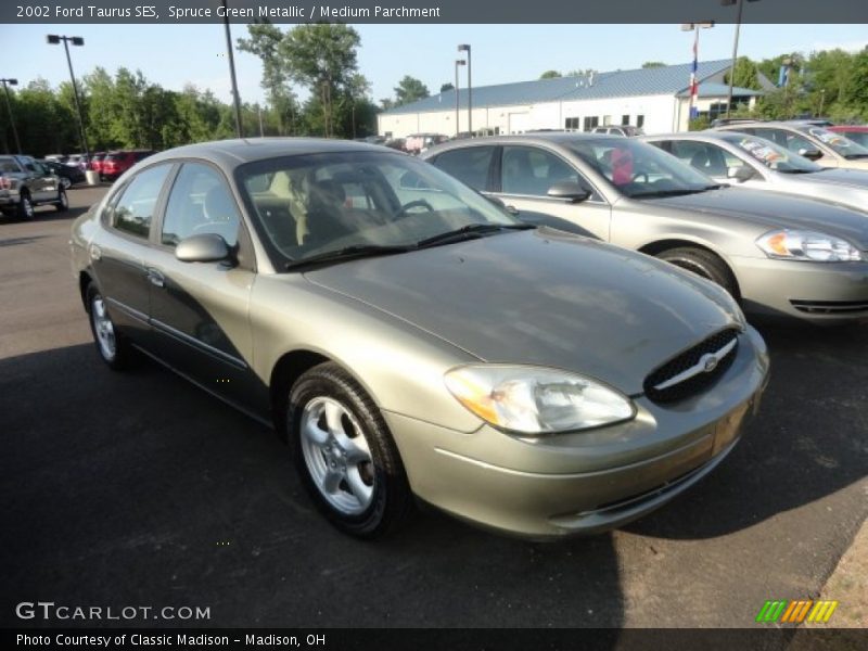Spruce Green Metallic / Medium Parchment 2002 Ford Taurus SES