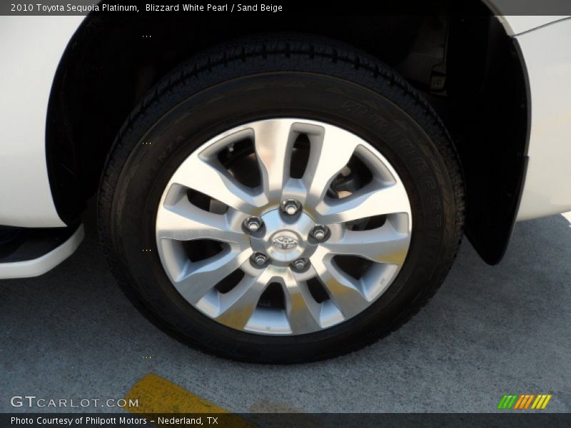 Blizzard White Pearl / Sand Beige 2010 Toyota Sequoia Platinum