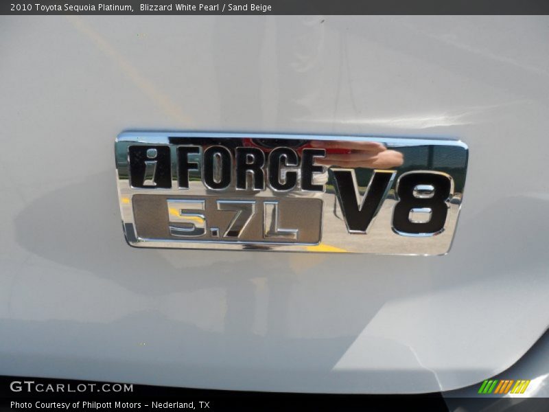 Blizzard White Pearl / Sand Beige 2010 Toyota Sequoia Platinum