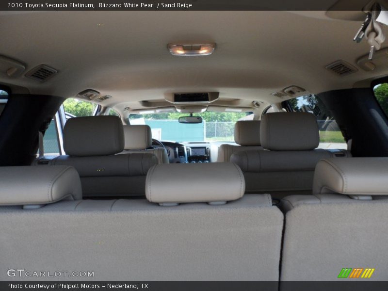 Blizzard White Pearl / Sand Beige 2010 Toyota Sequoia Platinum