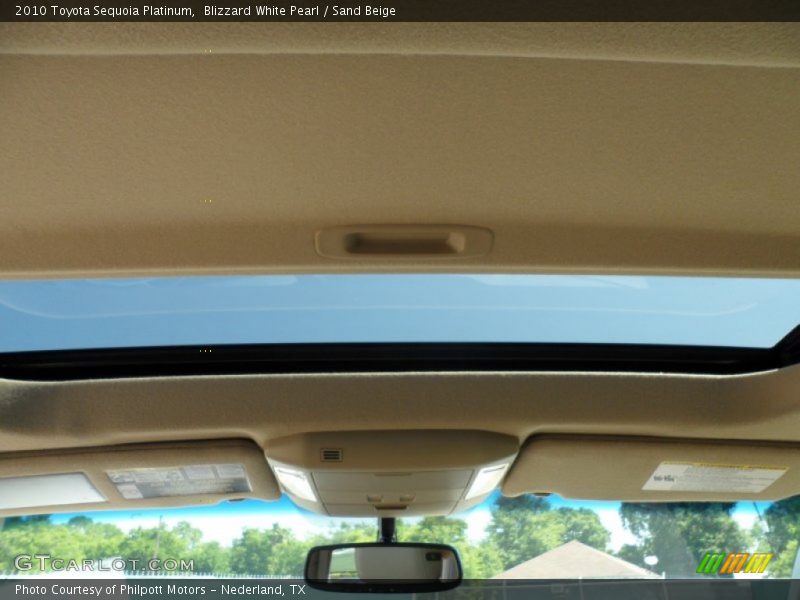 Blizzard White Pearl / Sand Beige 2010 Toyota Sequoia Platinum