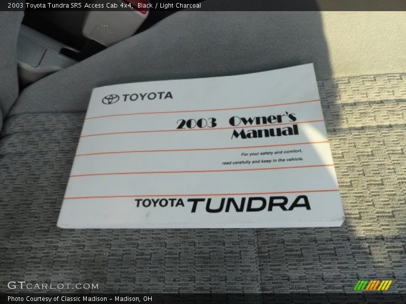 Black / Light Charcoal 2003 Toyota Tundra SR5 Access Cab 4x4