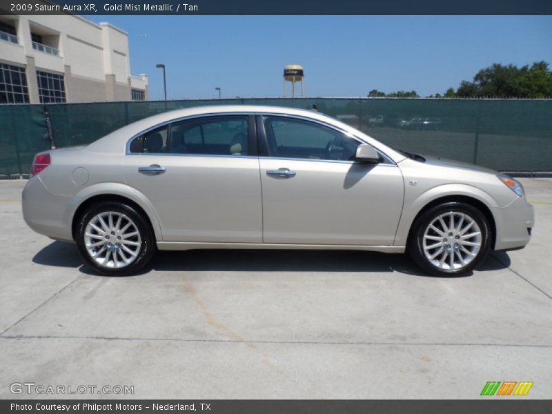 Gold Mist Metallic / Tan 2009 Saturn Aura XR