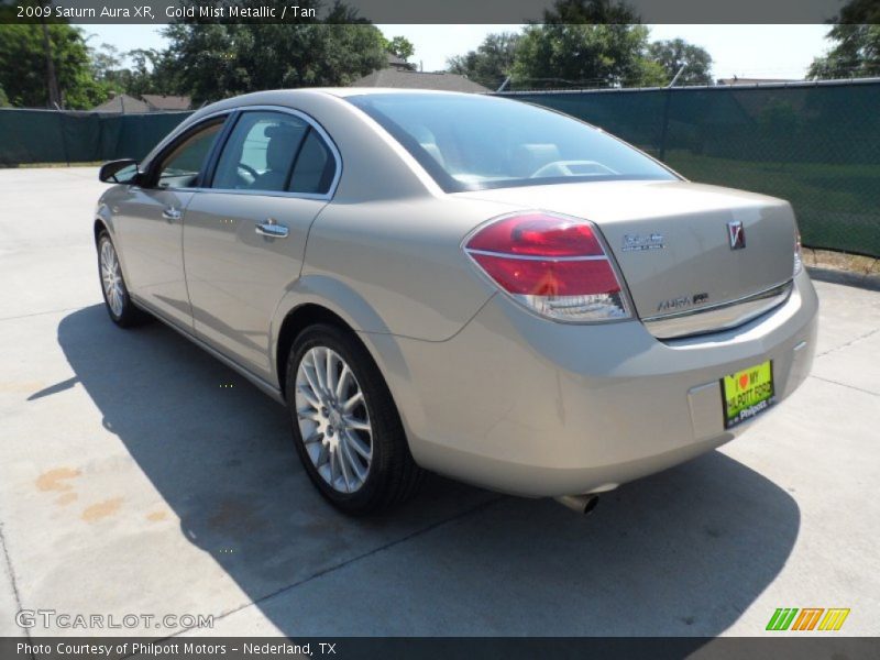 Gold Mist Metallic / Tan 2009 Saturn Aura XR