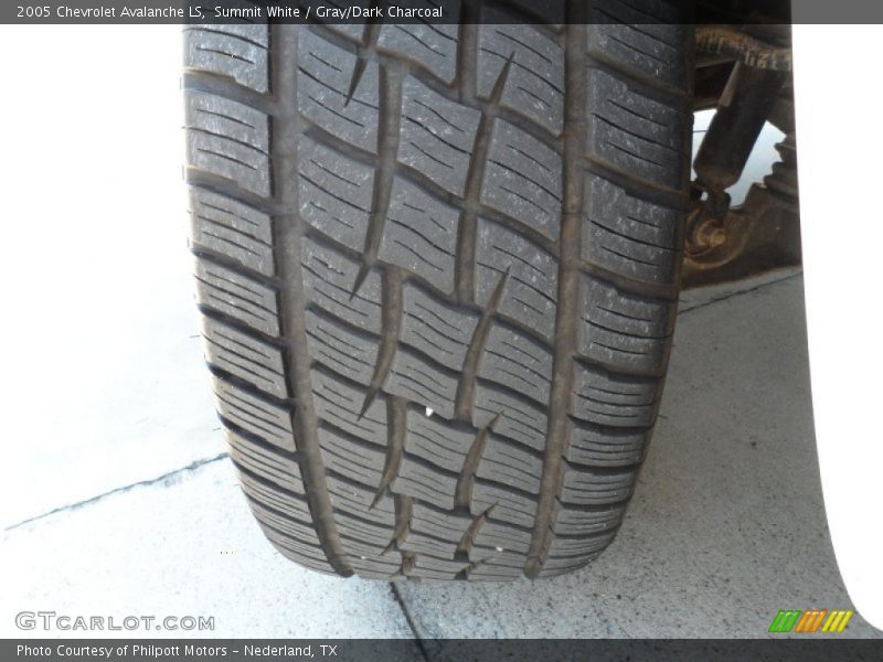Summit White / Gray/Dark Charcoal 2005 Chevrolet Avalanche LS