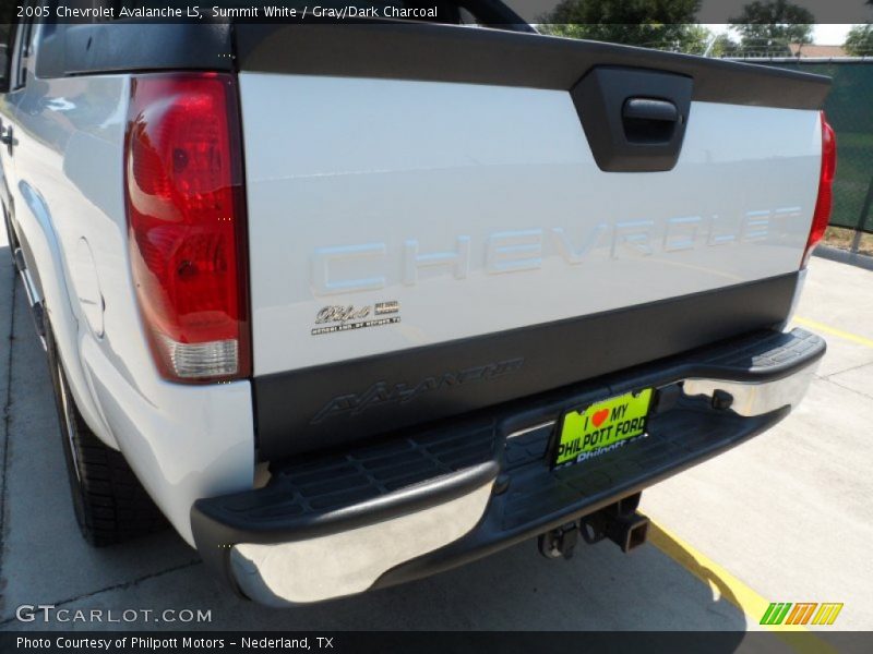 Summit White / Gray/Dark Charcoal 2005 Chevrolet Avalanche LS